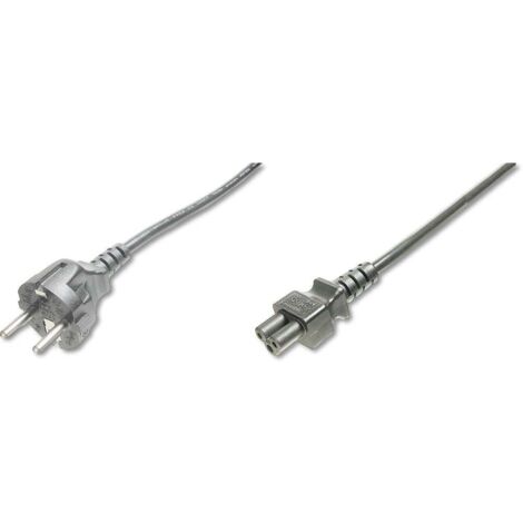 Cordon Digitus ordinateur, alimentation [1x mâle CEE - 1x Fiche femelle (forme de trèfle) C5] 1.80 m noir S385981