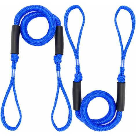 Cordon Elastique Amarre Cordon Échelle de corde d'amarrage Sangle de Mouillage Corde Élastique Amarre pour Bateau Accessoires 2 pièces—BR-Vie