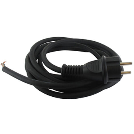 Cordon électrique Caoutchouc 2x1,5mm2 L: 4,00m.