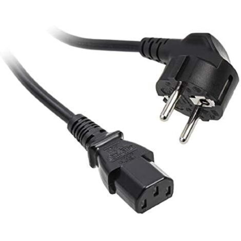 Cordon électrique secteur standard 1.8 m Noir