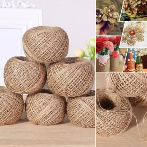 Cordon En Lin De Chanvre 100M Cordon Torsadé Ficelle En Corde De Jute Décoration Pour Bricolage Mod1742