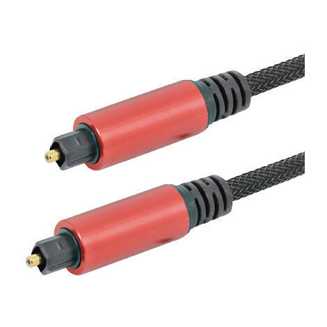Cordon Fibre optique TOSLINK mâle/mâle  1,50 mètre - FUJIONKYO - 424730