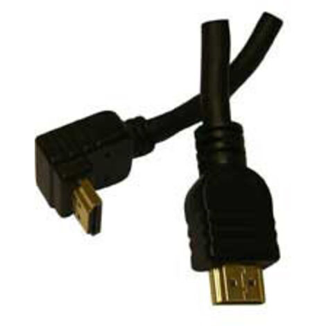 Cordon hdmi 2.0 avec 1 coude longueur 2m -male/coude male Itc 307886