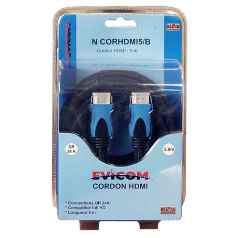 cordon hdmi mâle/mâle de 5 mètres