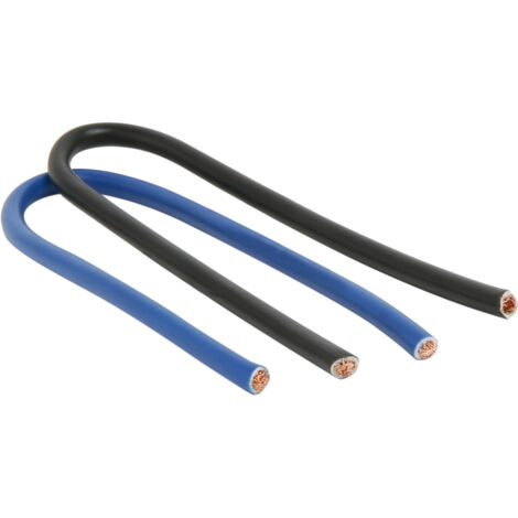 CORDON HO7VK 10MM² 0.3M BLEU ET NOIR