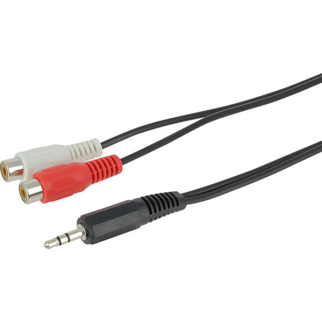 StarTech.com Câble Adaptateur Audio Mini-Jack 3.5mm Mâle vers 2x RCA /  Cinch Femelle - 15 cm - Cordon Mini Jack (M) RCA (F) (MUMFRCA)
