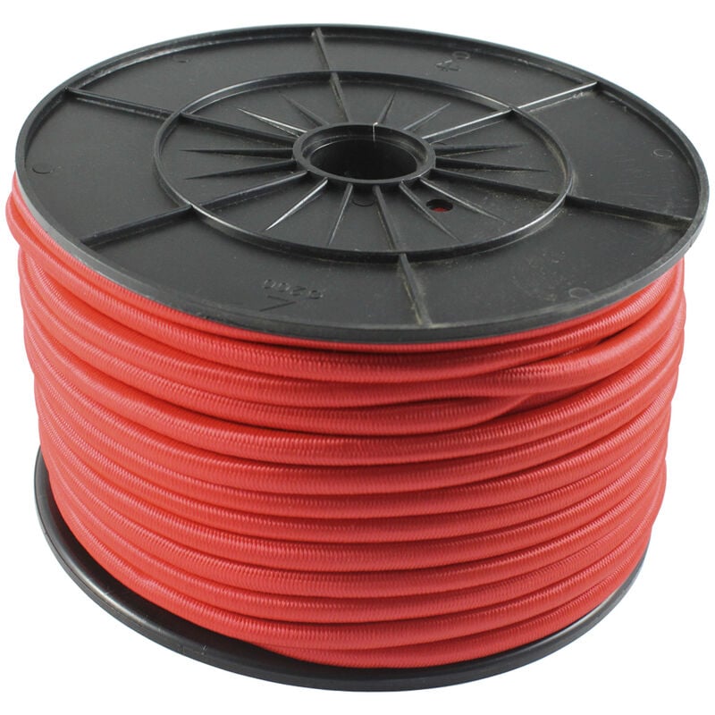 Cordon élastique 8 mm rouge
