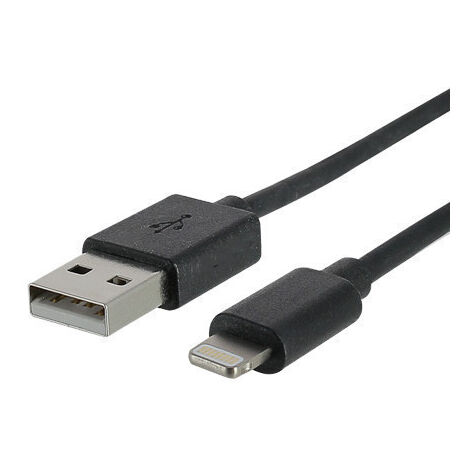 Cordon Lightning USB MFi noir pour charge et synchronisation 1 mètre - FUJIONKYO - 423801