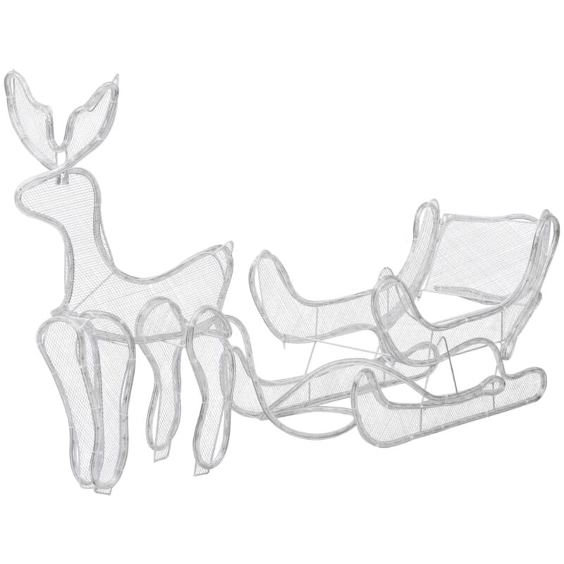 Vidaxl - Cordon lumineux de Noël Renne et traîneau avec maille 432 led