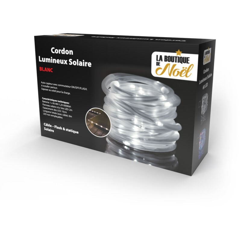 OSE - Cordon lumineux solaire - 10 mètres - Blanc