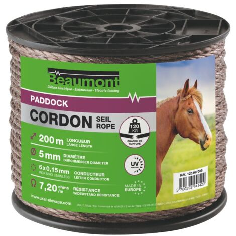 Cordon marron 5 mm / 200 m PADDOCK