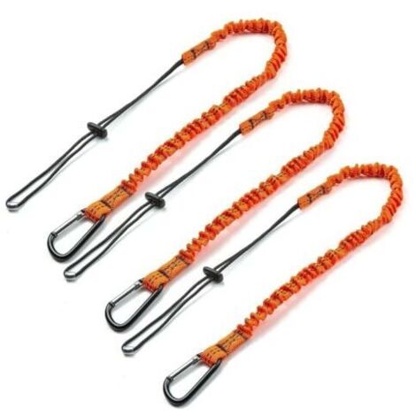 Cordón para herramientas, cordón retráctil de seguridad de 3 piezas con mosquetón y hebilla ajustable, herramienta de protección contra caídas