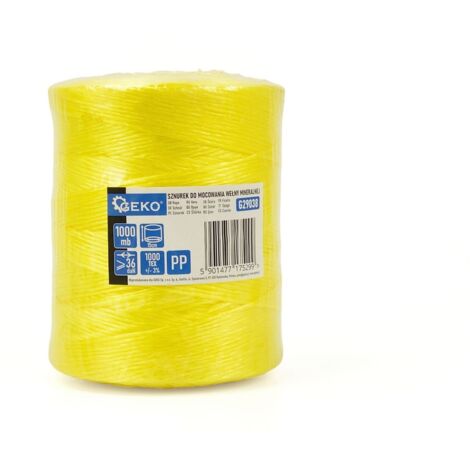 Cordon pour fixer la laine minérale, jaune, 1000 m, geko