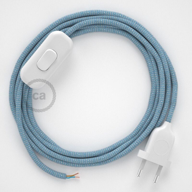 Câbles créatifs - Câblage de lampe, Steward Blue RD75 Zigzag Cable 1.80 m. Choisissez la couleur de l'interrupteur et de la prise. - Blanc Câbles créatifs - Câblage de lampe, Steward Blue RD75 Zigzag Cable 1.80 m. Choisissez la couleur de l'interrupteur et de la prise. - Blanc