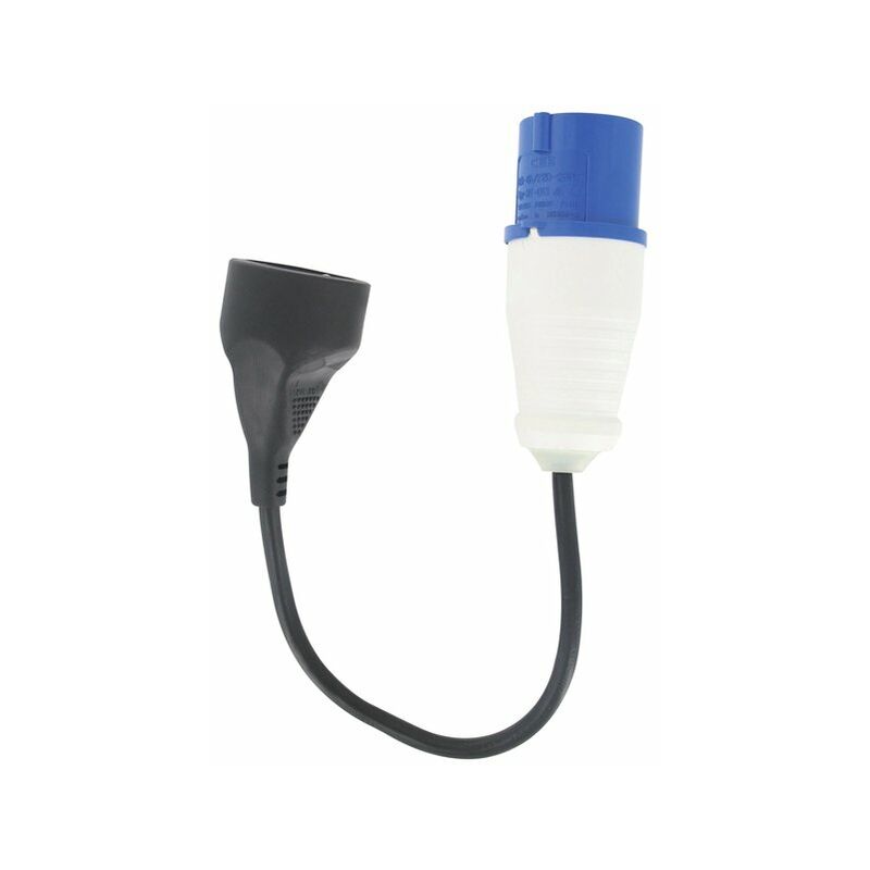 Cordon adaptateur pour borne de camping Dhome - M&acirc;le UE / Femelle 16A