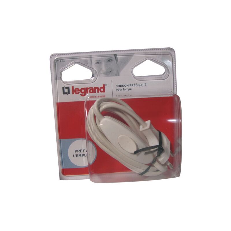 Legrand - Cordon équipé 1m50 lampe blanc sc