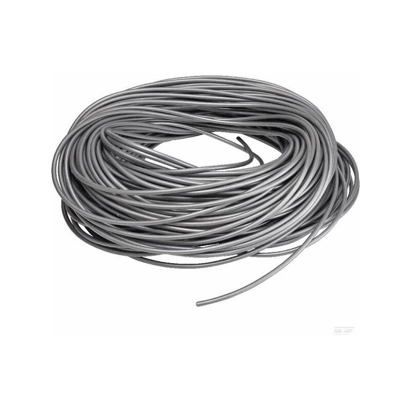 Cordon pvc gris plein Câble Corde Rond Lisse Plastique Mécanique Intérieur Extérieur Rouleau Bâche Remorque, diamètre 6 mm x 20 mètres