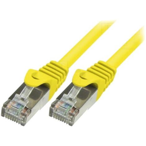 Cordon raccordement F-UTP Cat.5e Jaune - 1m