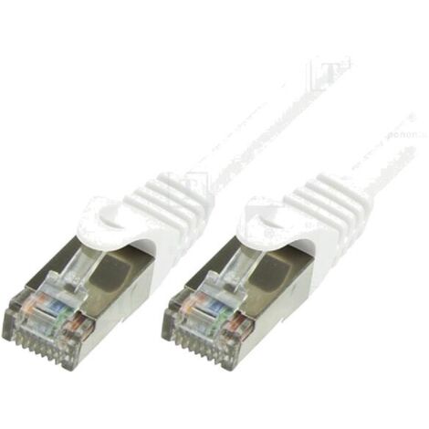 Cordon raccordement F-UTP Cat.6 blanc - 0.25m