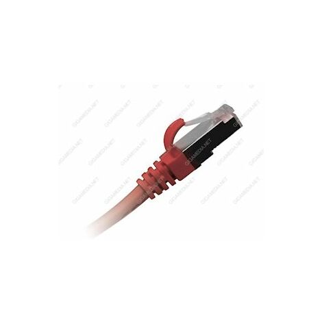 cordon rj 45 - catégorie 6 - sftp - 1 mètre - rouge - gigamédia cat6s1mr