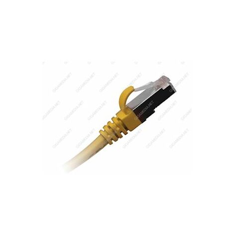 cordon rj 45 - catégorie 6 - sftp - 2 mètres - jaune - gigamédia cat6s2mj