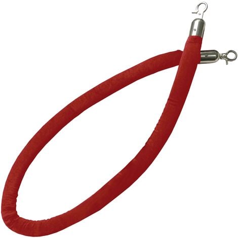 Cordon rouge en velours pour poteaux de guidage - Rouge
