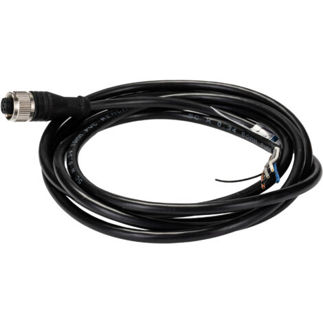 Cordon RS PRO 4 conducteurs , M12 Femelle, 2m ( Prix pour 1 )