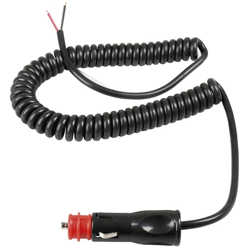 Aj.ba - spotlight prise 12V + câble spirale extensible allume-cigare - tension 12V - compatible avec toutes prises 12V - convient à tous