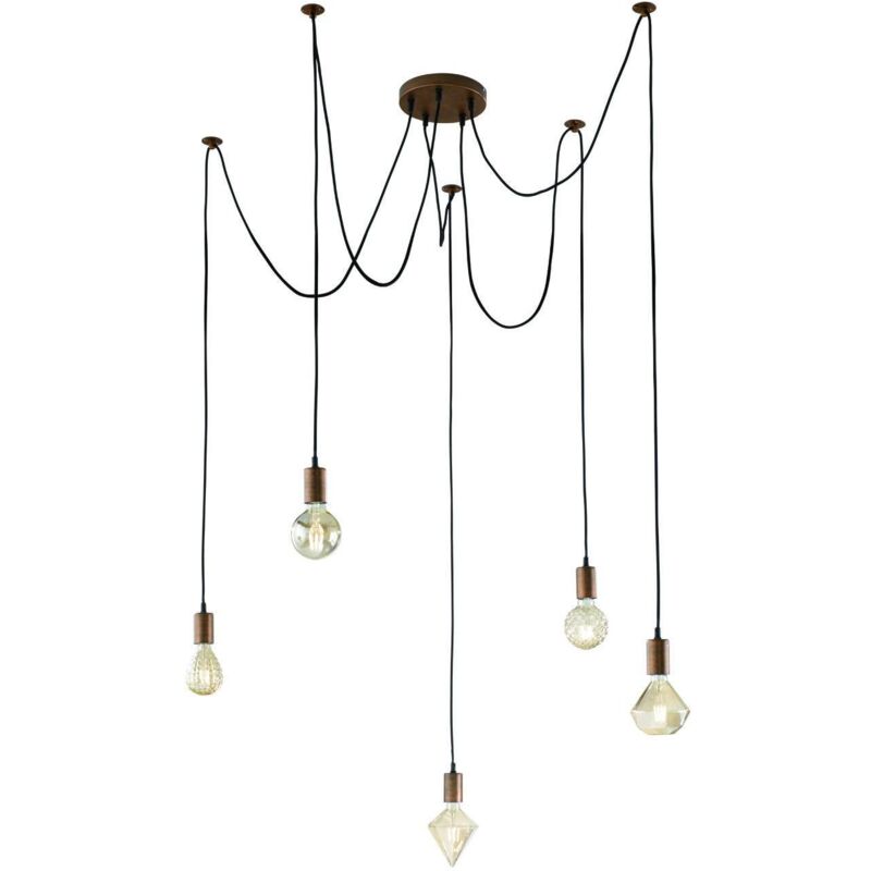Trio - Cordon suspension lampary 60w attacco grande 27 color ruggine 310100562 Trio - Cordon suspension lampary 60w attacco grande 27 color ruggine 310100562