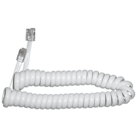 CORDON TELEPHONE BLANC BLINDE POUR PIECES ACCESSOIRES TELEPHONIE - 2919598