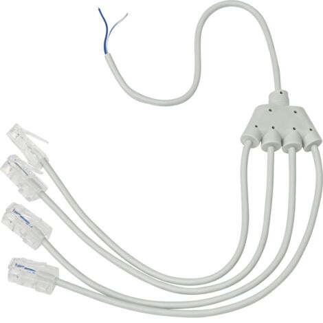 cordon téléphonique répartiteur - 4 x rj45 - hager tn724