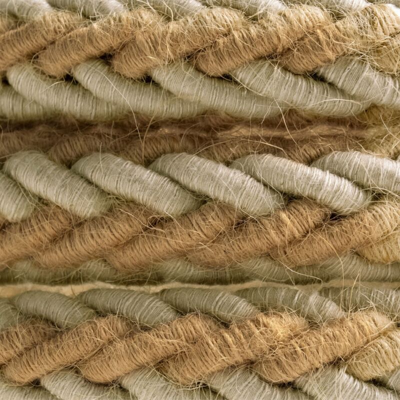Creative-Cables Cordon 2XL Ø24 mm (1 m, Jute Beige + Linen Grey CLS22)