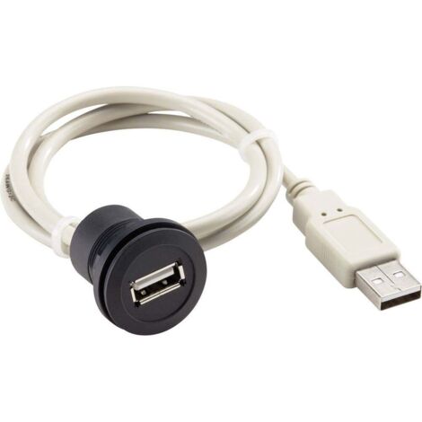 Cordon USB 2.0 type A mâle/femelle 0.60 m Schlegel RRJUSBSW D28375