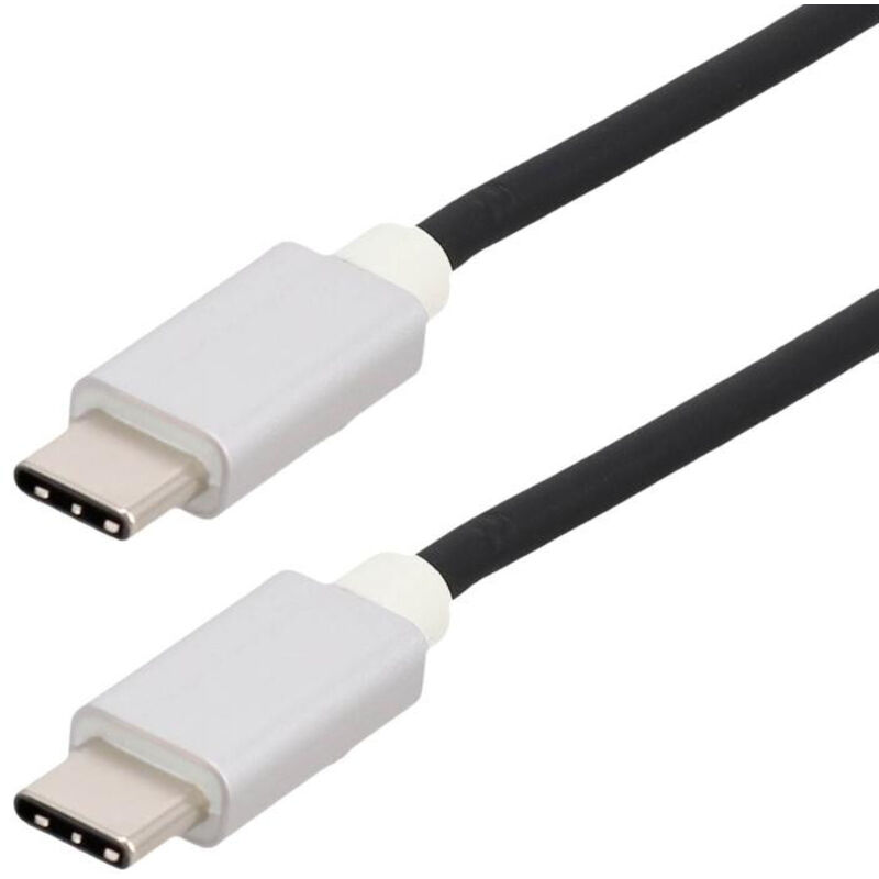 Cordon usb-c m/m 2.0 3a couleur noir - longueur 1m Itc 302450