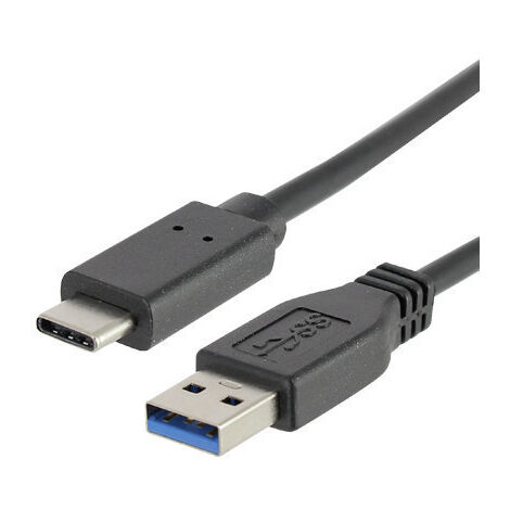Cordon USB-C / USB 3.0 Noir  1 mètre