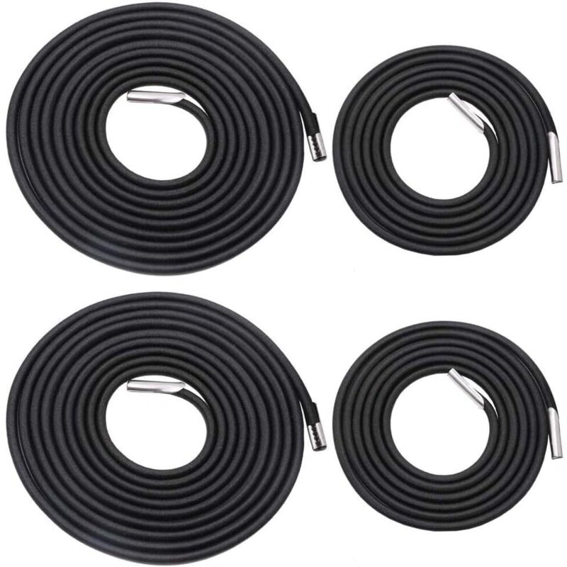 Parkside - Cordons élastiques de rechange universels pour chaises Zero Gravity, chaises longues et chaises élastiques, lot de 4, noir