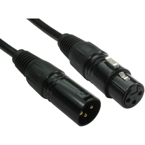 Cordons XLR Mâle Femelle 5m Noir ( Prix pour 1 )
