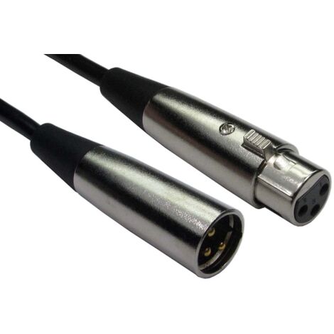 Cordons XLR Mâle Femelle 6m Noir ( Prix pour 1 )