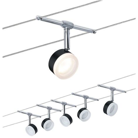 CorDuo LED Seilsystem Clear Basis-Set Schwarz, Chrom