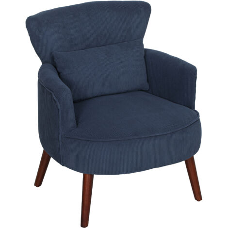 Corduroy Retro Accent Chair - Blue