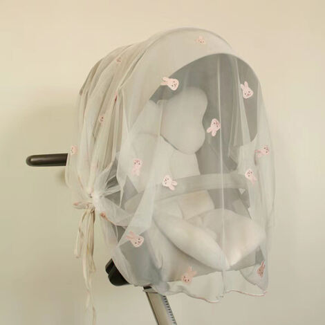 Corée Bébé Poussette Moustiquaire Poussette Berceau Poussette Chariot Moustiquaire Pare-Soleil Couverture Filet Bébé Poussette Accessoires,3