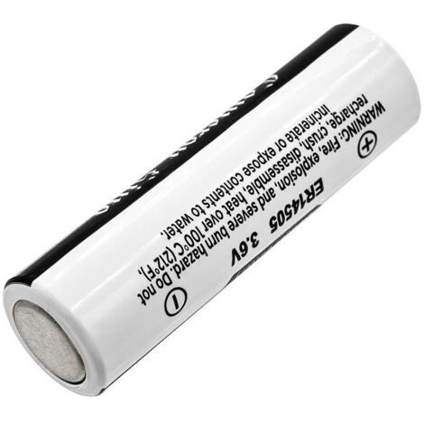 CoreParts Batterie de rechange pour ER14505 9,72 Wh Li-SOCl2 3,6 V 2700 mAh, ER14505 AA (9,72 Wh Li-SOCl2 3,6 V 2700 mAh Noir pour application : compteurs d'eau, compteurs de gaz, kilowatt par heure) 