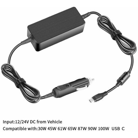 CoreParts MBXUSBC-DC0004 adaptador e inversor de corriente Interior 100 W Negro