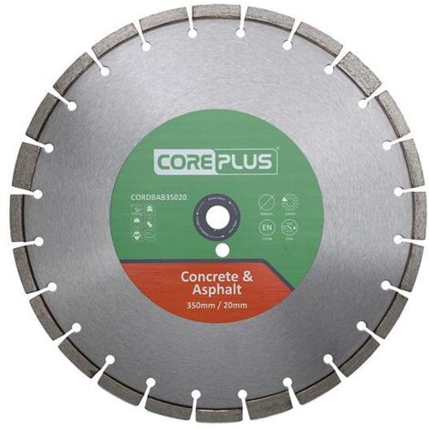 CorePlus Concrete & Asphalt Diamond Blade 350 x 20mm CORDBAB35020