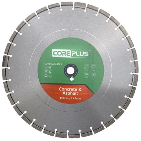 CorePlus Concrete & Asphalt Diamond Blade 450 x 25mm CORDBAB45025