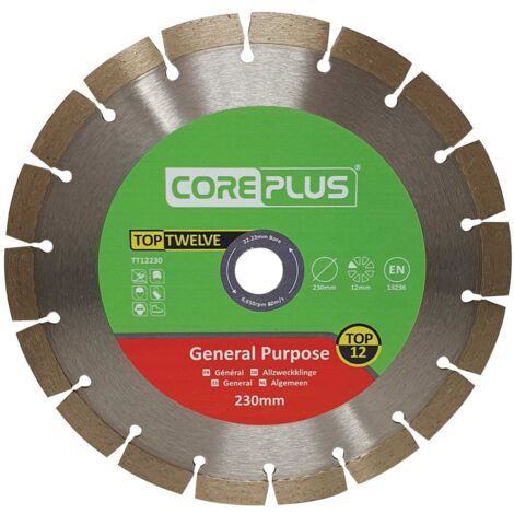 CorePlus CORDBTT12230 Top Twelve General Purpose Diamond Blade 230mm CORDBTT12230