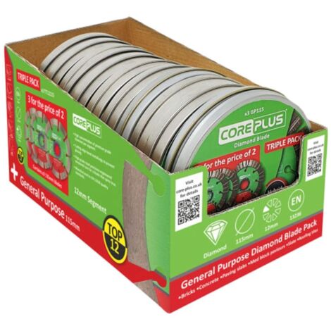 CorePlus Top Twelve Cutting Blade CDU with 10 Tins (3 Blades per Tin)