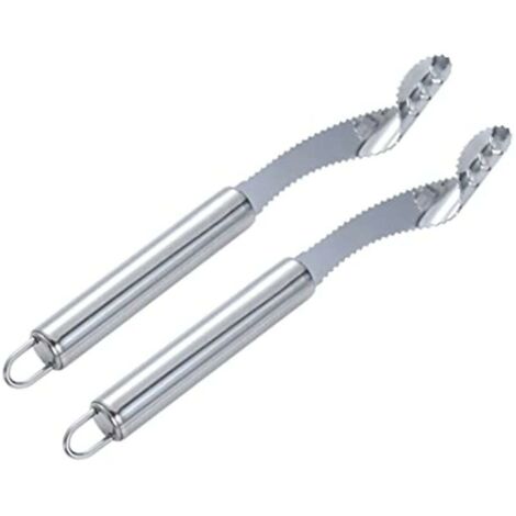 Corers Jalapeno Corer Outil Poivre Noyau Remover En Acier Inoxydable Piment Deseeder Avec Bord Dentelé Pour Légumes Barbecue 2pcs
