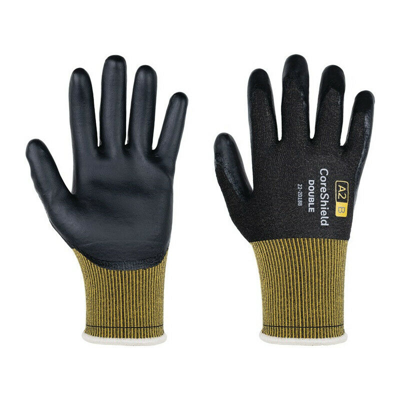 

CoreShield Double 22-2D18B Guantes resistentes a cortes Talla 7 / S negro / amarillo PSA II (Paquete de 10)