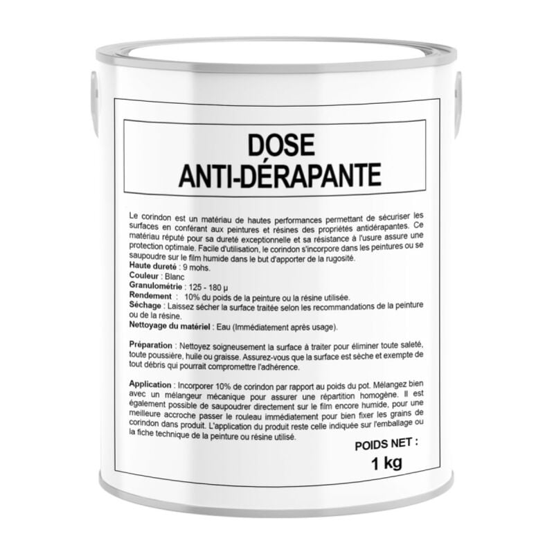Procom - Corindon, Agent anti-dérapant pour peintures et résines ffffff 1kg